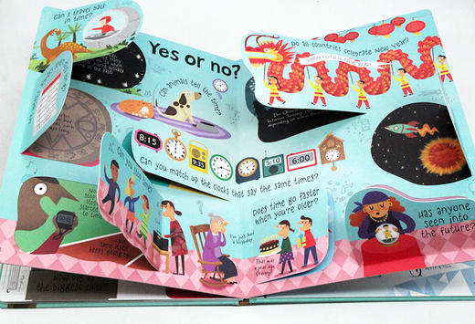 问与答翻翻书 关于时间 英文原版 Usborne Questions And Answers About Time 英文版儿童英语早教书绘本 时间知识百科 商品图2