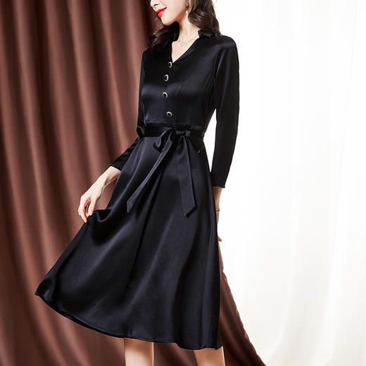 SM  201523醋酸连衣裙大码气质优雅 商品图0