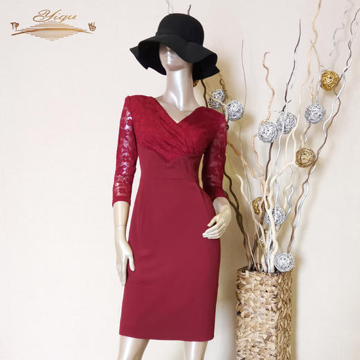 【特惠】YIQU丨“美丽女人”连身裙（玛莎拉红）P 商品图0