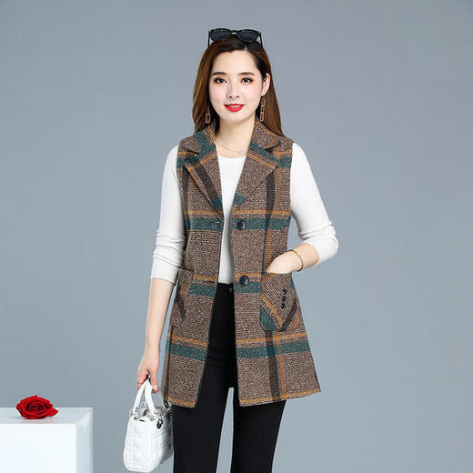 MQ-1392-920秋装新款中长款中老年外穿马夹背心外套 商品图2