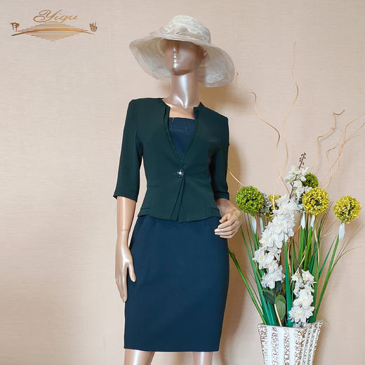 【特惠】YIQU丨“美丽天使”西装上衣（墨绿） 商品图0