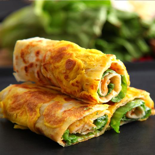 【能量早餐】鸡蛋灌饼（加火腿生菜） 商品图0