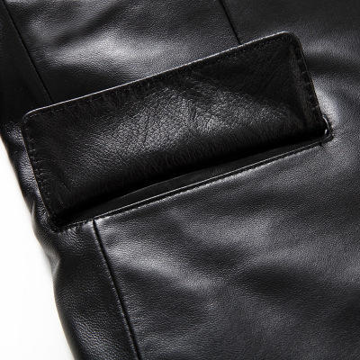 WZM803真皮男装 西装领绵羊皮夹克外套 商品图5