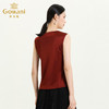 乔万尼新款打底上衣外穿无袖背心女夏季打底红色薄款V领上衣ES3H583 商品缩略图3