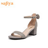 Safiya索菲娅一字带仙女粗跟高跟凉鞋2019夏季SF92115061 商品缩略图2