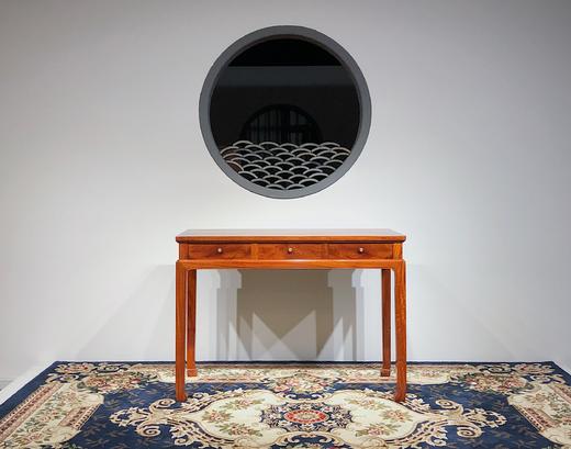 红桥红  家具严选  缅甸花梨（大果紫檀）  【108 马蹄腿三抽 小书桌两件套】 商品图5