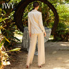 IWY/香槟色焦茶色长袖西装阔腿长裤套装203018C1+P2 商品缩略图3
