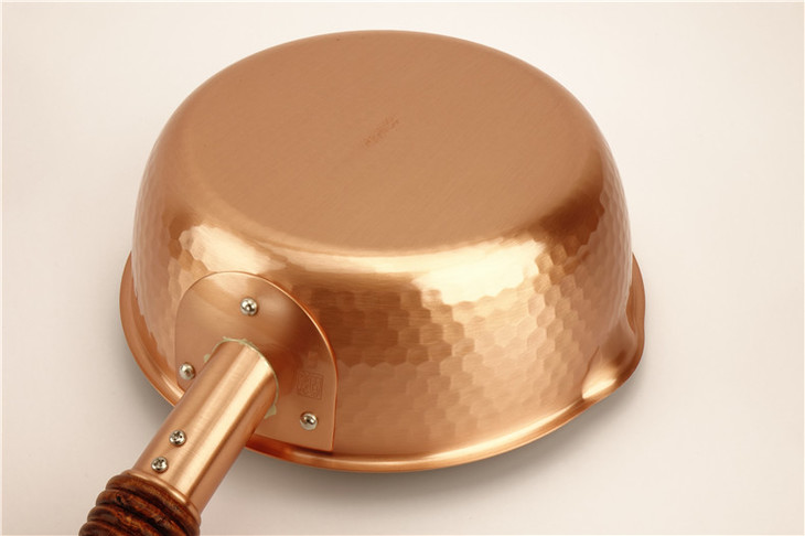 进口日本新光堂纯铸铜锅雪平锅炒菜锅奶锅煮面锅家用汤锅泡面锅口径18