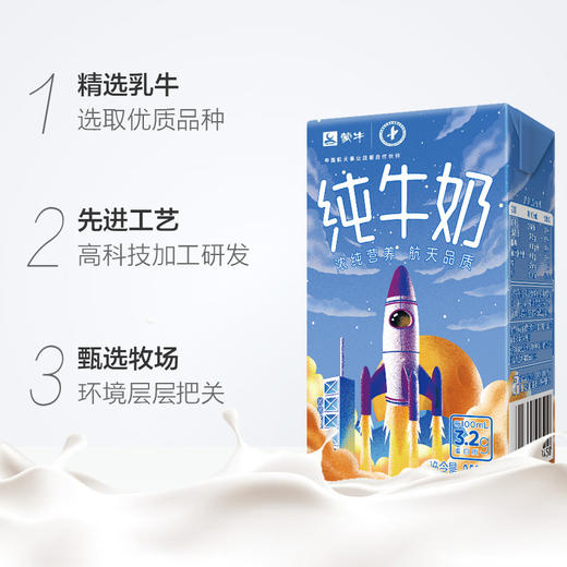 蒙牛无菌砖纯牛奶250ml*16盒 商品图2