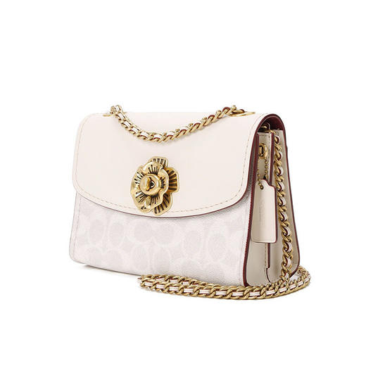 经典山茶花时尚大方coach蔻驰女包parker18山茶花拼色单肩包34256