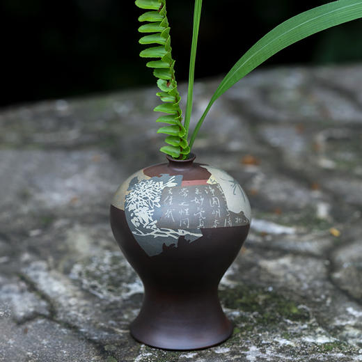 段栗（少石） 残贴小花器 商品图0