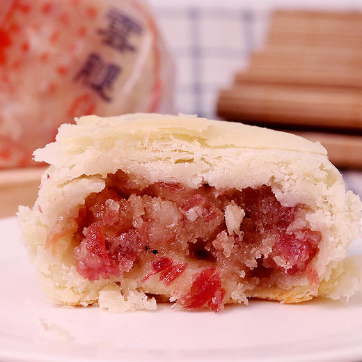 【新鲜日期  现货现发】贵州特产贵阳六甲云腿白饼100g纸包装月饼云腿味散饼 中秋月饼 中秋送礼品10个装 多省包邮 商品图5