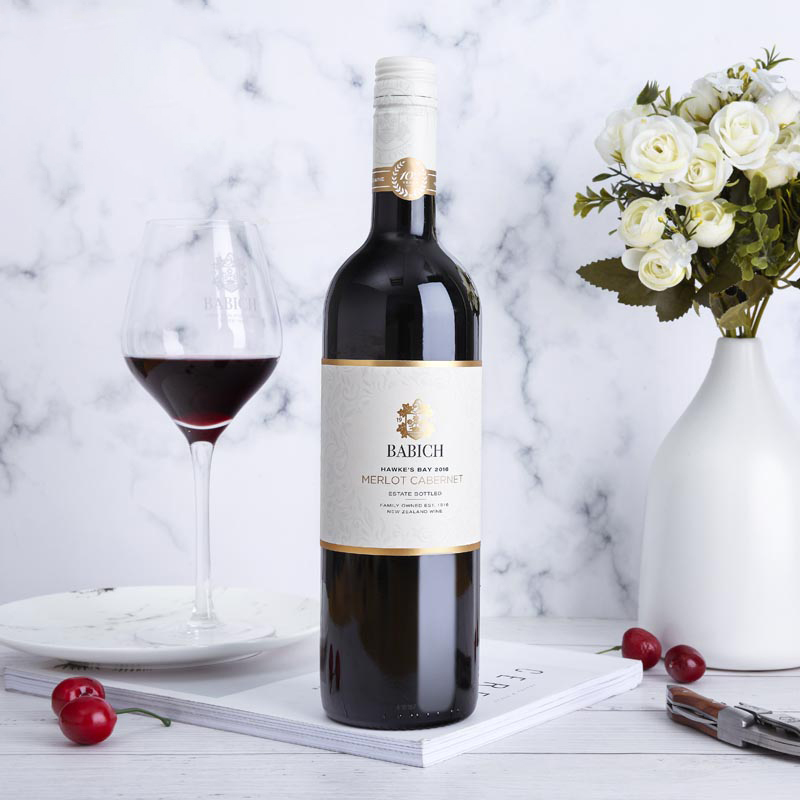 Babich霍克湾梅洛赤霞珠红葡萄酒750ml 新西兰原装进口百碧祺葡萄酒