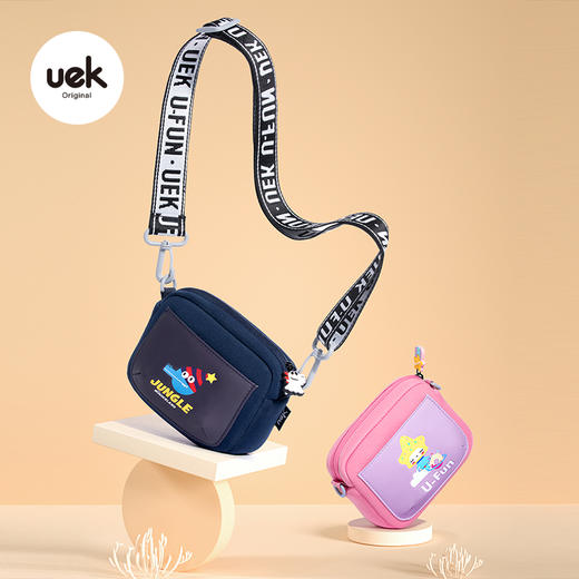 uek儿童包包斜挎包男女孩可爱帆布小包时尚斜跨单肩网红小挎包潮 商品图1