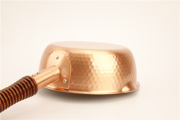 进口日本新光堂纯铸铜锅雪平锅炒菜锅奶锅煮面锅家用汤锅泡面锅口径18