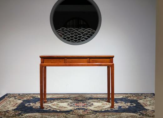 红桥红  家具严选  缅甸花梨（大果紫檀）  【108 马蹄腿三抽 小书桌两件套】 商品图8