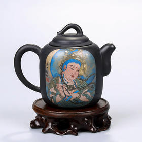 赵航 菩萨紫陶壶（一对）