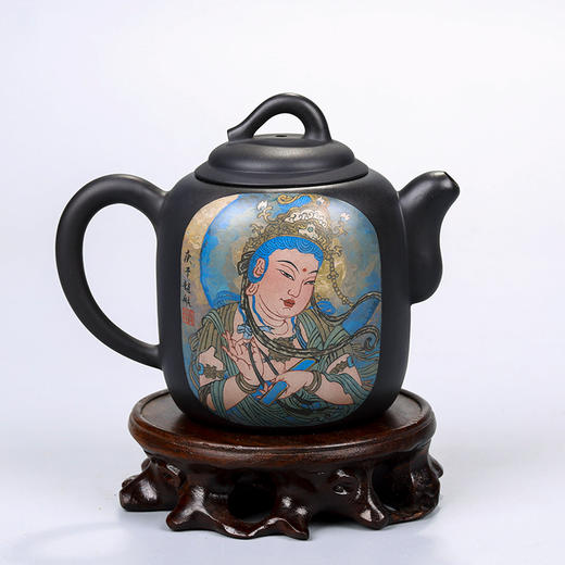 赵航 菩萨紫陶壶（一对） 商品图0