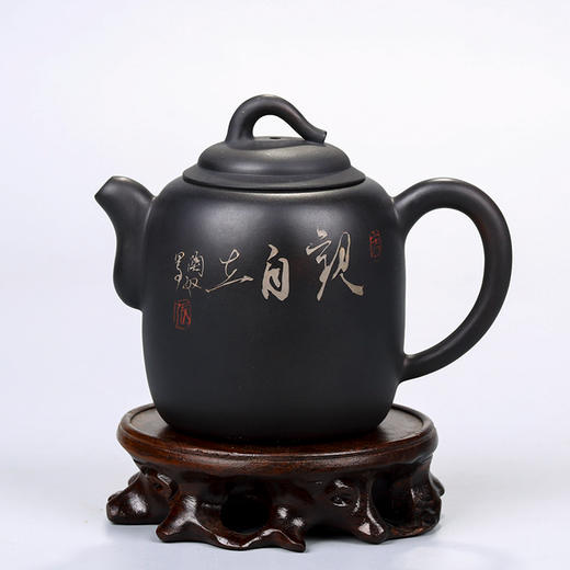 赵航 菩萨紫陶壶（一对） 商品图1