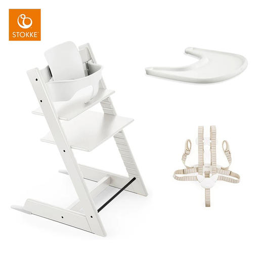 挪威 Stokke  Tripp Trapp 成长椅+Baby Set套件 TT学习椅 餐椅5件套 商品图3