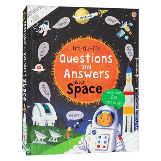 你问我答英文原版 Usborne Lift-the-flap Questions and Answers about Space 太空问与答翻翻书趣味纸板书亲子益智英语绘本 商品图0