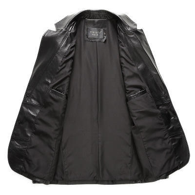 WZM803真皮男装 西装领绵羊皮夹克外套 商品图0