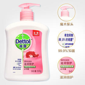 滴露 Dettol 健康洗手液 滋润倍护  500g/瓶 易冲洗
