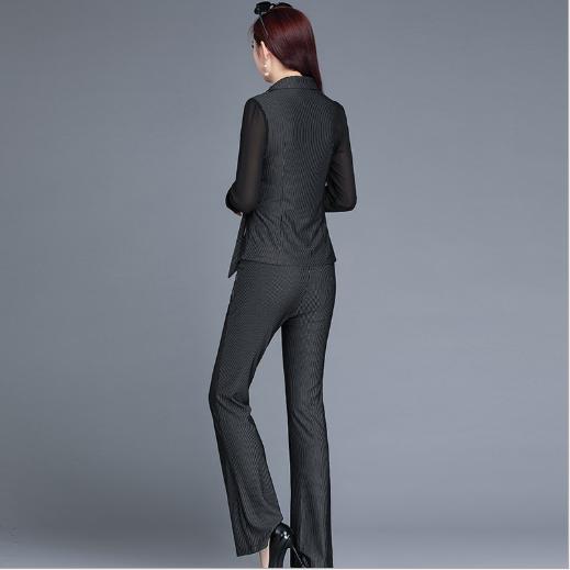 QYM-QMW20B18秋新款韩版显瘦气质年轻款小衫阔腿裤休闲两件套 商品图2