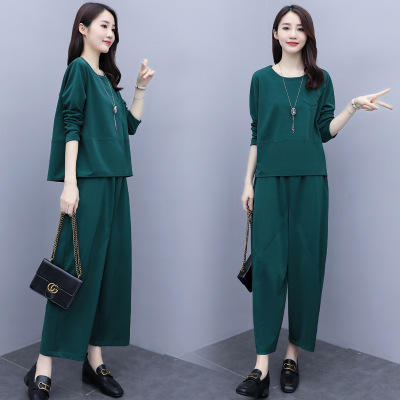 CQ JLY931 2020秋装新款时尚休闲两件套韩版明线装饰套装 商品图0