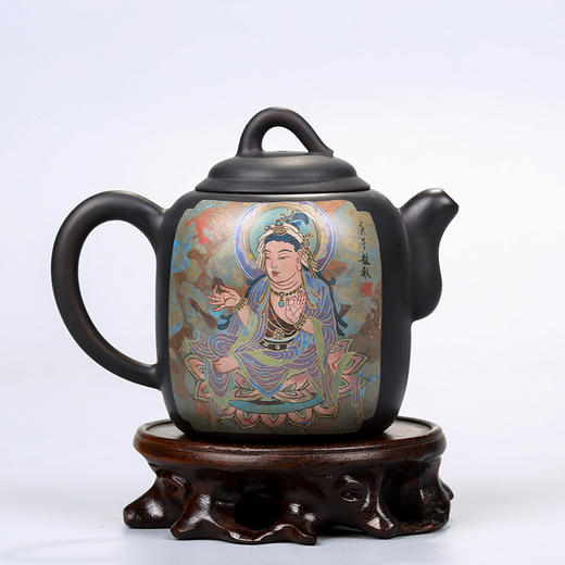 赵航 菩萨紫陶壶（一对） 商品图2