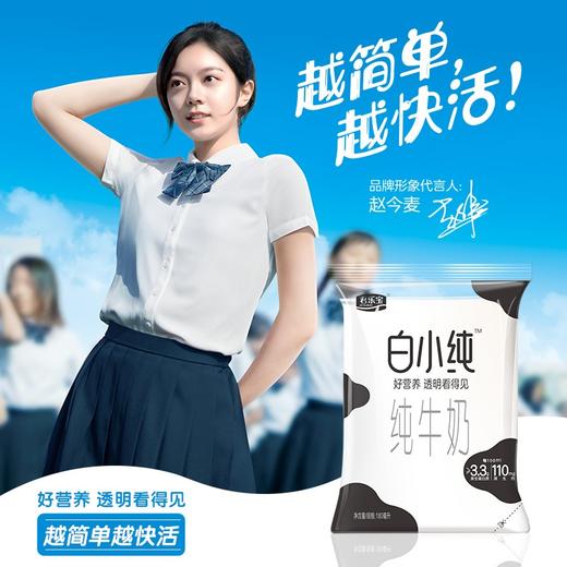 君乐宝白小纯纯牛奶极简装180ml*1袋，保质期30天 商品图2