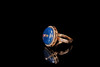 曼珠沙华·多米尼加蓝珀18K玫瑰金镶钻平安扣戒指 商品缩略图0