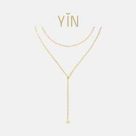 「屹」金字塔领带项链