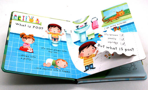 幼儿问与答 英文原版 Usborne Very First Questions And Answers What Is Poo 便便是什么 尤斯伯恩 儿童英语启蒙绘本翻翻书 商品图3