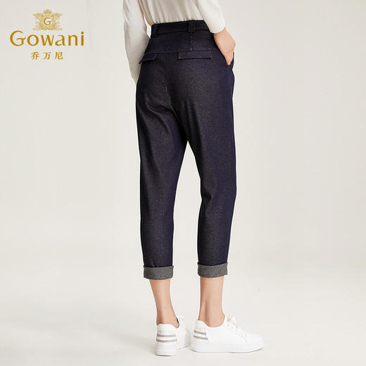 乔万尼秋季时尚气质直筒九分裤简约纯色哈伦裤百搭休闲裤EN4F842 商品图3