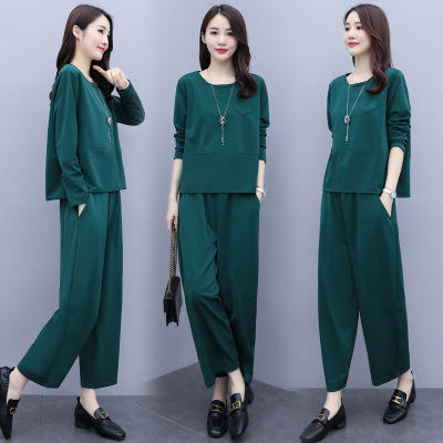 CQ JLY931 2020秋装新款时尚休闲两件套韩版明线装饰套装 商品图1