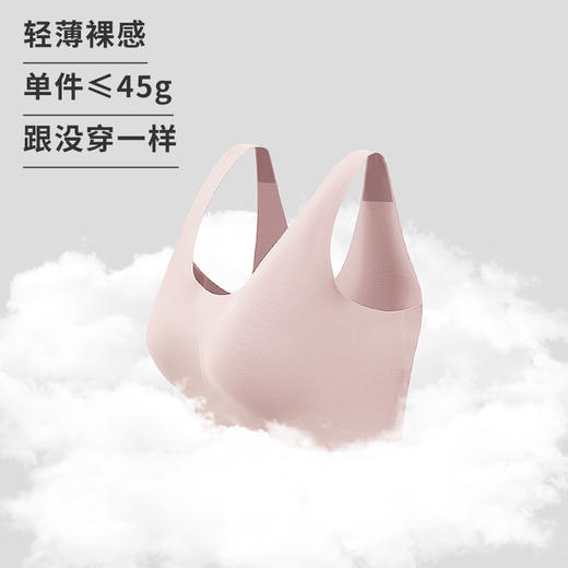 【两件99元】HSIA遐 背心式无痕文胸 无尺码背心围中小胸一片式睡眠薄款无尺码无钢圈内衣女 商品图4