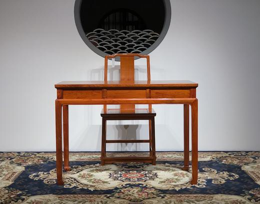 红桥红  家具严选  缅甸花梨（大果紫檀）  【108 马蹄腿三抽 小书桌两件套】 商品图3