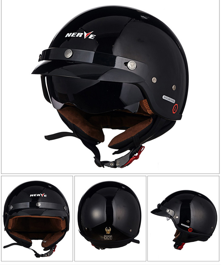 德国nerve夏季复古半盔34盔头盔