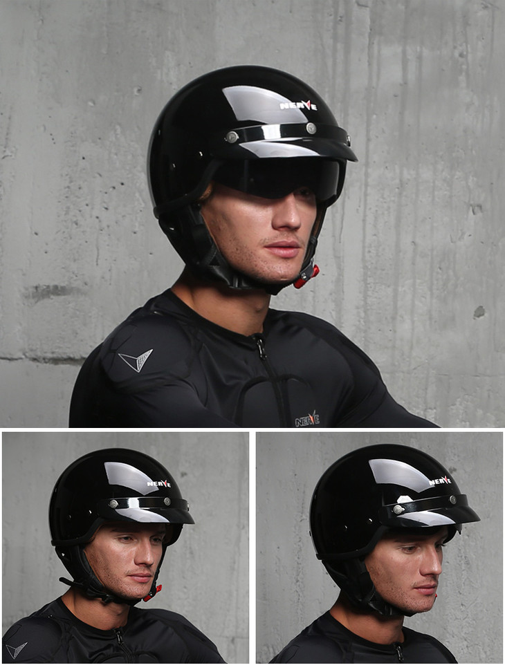 德国nerve夏季复古半盔34盔头盔