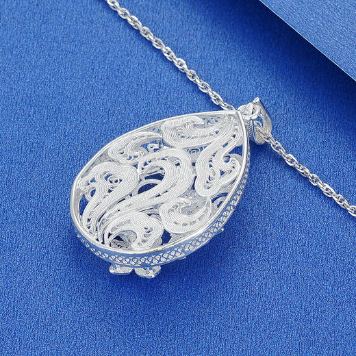 子佩集纯银花丝吊坠【WBDZ020】（不含链）花丝水滴形208 商品图3