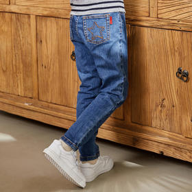 METTE童装2020秋新品女童牛仔裤时尚水洗小直筒女宝休闲裤