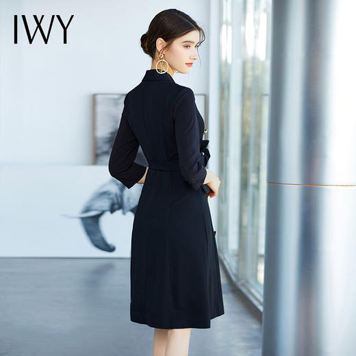 IWY/黑色七分袖连衣裙Q470 长袖Q501 商品图3