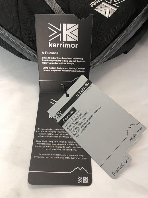 正品专柜英国karrimor著名的户外品牌涤纶旅行包背包KR15050-BLK 商品图7