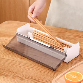 FaSoLa 沥水筷子盒 带盖筷子篓家用厨房餐具收纳置物架筷筒筷子笼