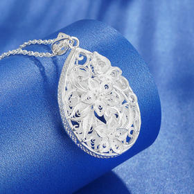 子佩集纯银花丝吊坠【WBDZ020】（不含链）花丝水滴形208