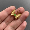 高冰种阳绿翡翠蛋面设计师款蝴蝶胸针18k黄金镶嵌 商品缩略图6