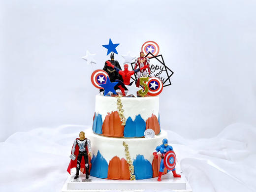 超人集合双层蛋糕 商品图0