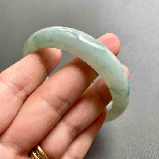 糯冰种飘花翡翠手镯56 商品图8