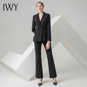 IWY/黑色长袖西装长裤套装CP811